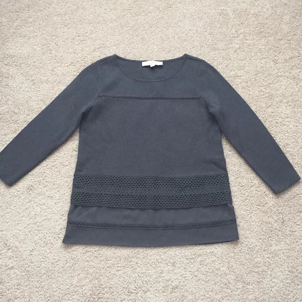 Loft gray sweater sz sm petite - Picture 1 of 5